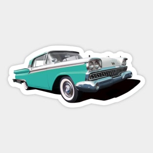 1959 Ford Galaxie in turquoise Sticker